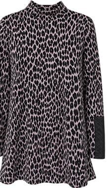 Tyler Boe Lavender/Black Leopard Print Tunic Dress Size XS